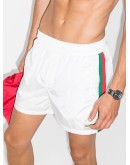 web striped swimming shorts
