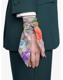 floral-print scarf
