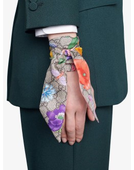 floral-print scarf