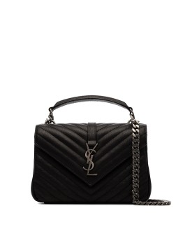 College medium leather shoulder bag