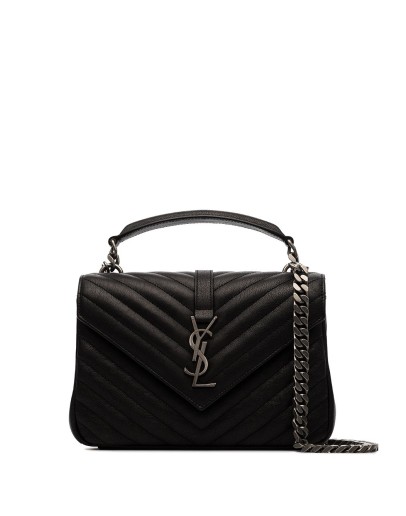 College medium leather shoulder bag