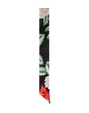 logo-detailed floral-print scarf