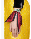 logo-detailed floral-print scarf
