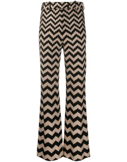 zig zag print trousers