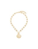 18kt gold-plated shell necklace