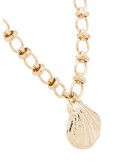 18kt gold-plated shell necklace