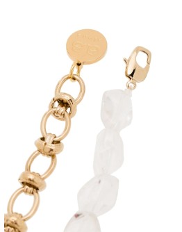 18kt yellow gold-plated crystal quartz bracelet