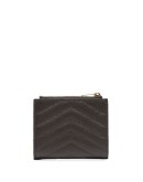 monogram-plaque zip wallet