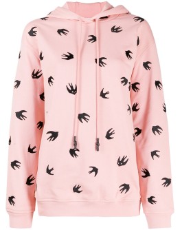 Swallows print hoodie