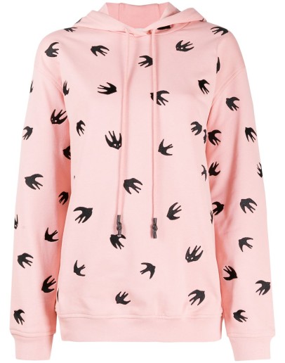 Swallows print hoodie
