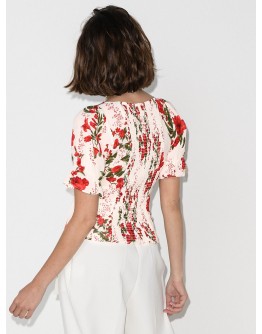 Delevan floral-print blouse