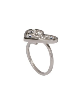 micro jewel heart ring