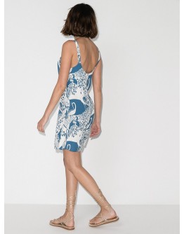 Puglia flamingo-print mini dress