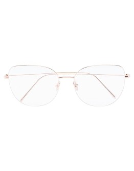 round-frame gold-tone optical glasses