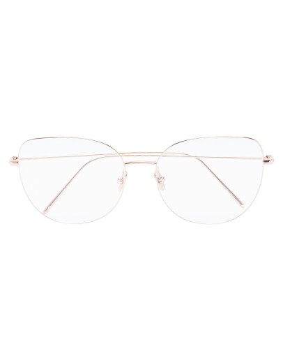 round-frame gold-tone optical glasses