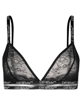 floral lace logo bra