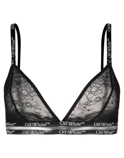 floral lace logo bra