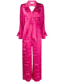 logo print jumpsuit