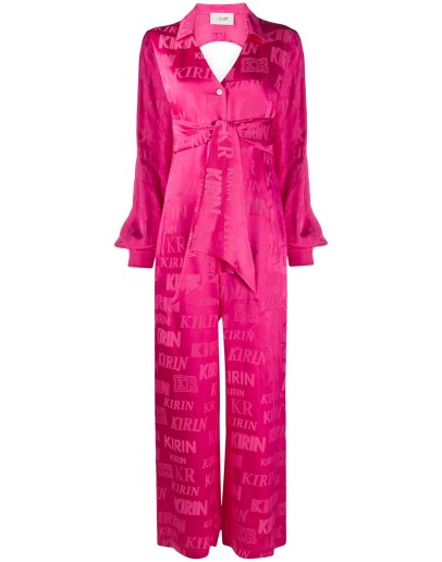 logo print jumpsuit