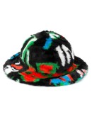 faux-fur logo-print hat