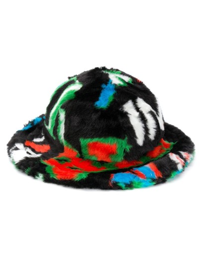 faux-fur logo-print hat