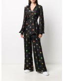 geometric print cut-out jumpsuit