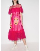 tulle emoji midi dress