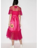 tulle emoji midi dress