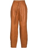 Navona tie-waist leather trousers