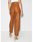 Navona tie-waist leather trousers