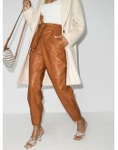 Navona tie-waist leather trousers