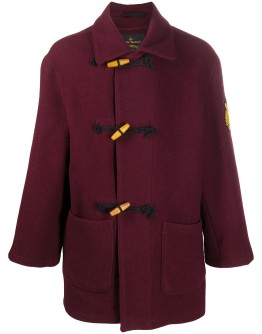 logo-patch duffle coat