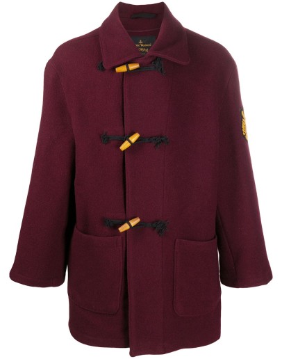 logo-patch duffle coat
