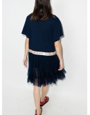 slogan-print panelled dress