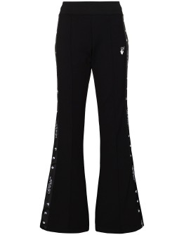 logo-print performance trousers