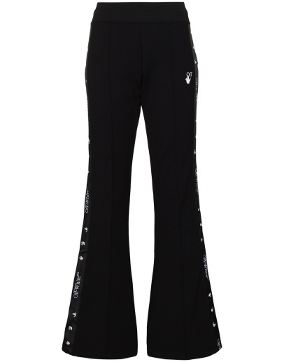 logo-print performance trousers