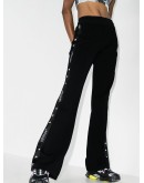 logo-print performance trousers