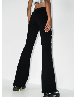logo-print performance trousers