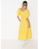 Colette puff sleeve flared dress