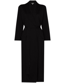 Carina tie-waist mid-length robe