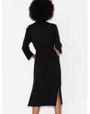 Carina tie-waist mid-length robe