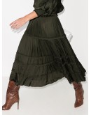 Carina high-waisted tiered skirt