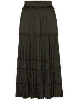 Carina high-waisted tiered skirt