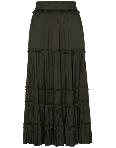 Carina high-waisted tiered skirt