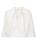 crochet-knit cape jacket