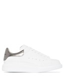 Oversized metallic leather sneakers