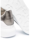 Oversized metallic leather sneakers