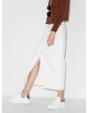 Oversized metallic leather sneakers