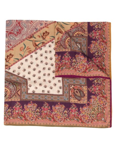 paisley silk-wool scarf