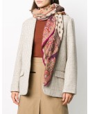 paisley silk-wool scarf